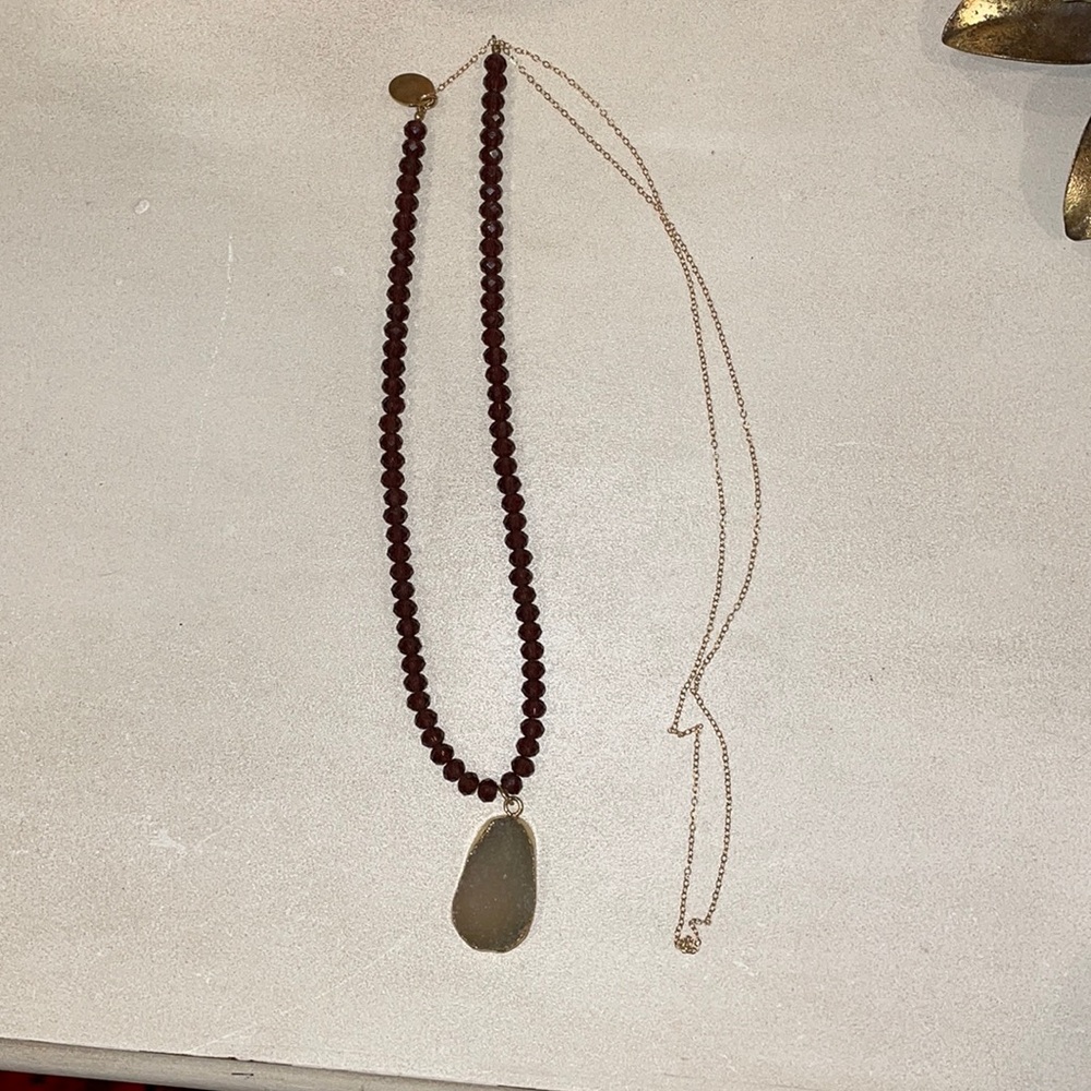Maroon necklace